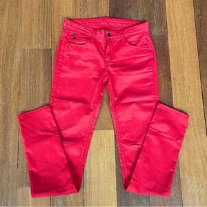 Le Temps des Cerises (French Fashion Brand) Red Skinny Jeans, Size 27